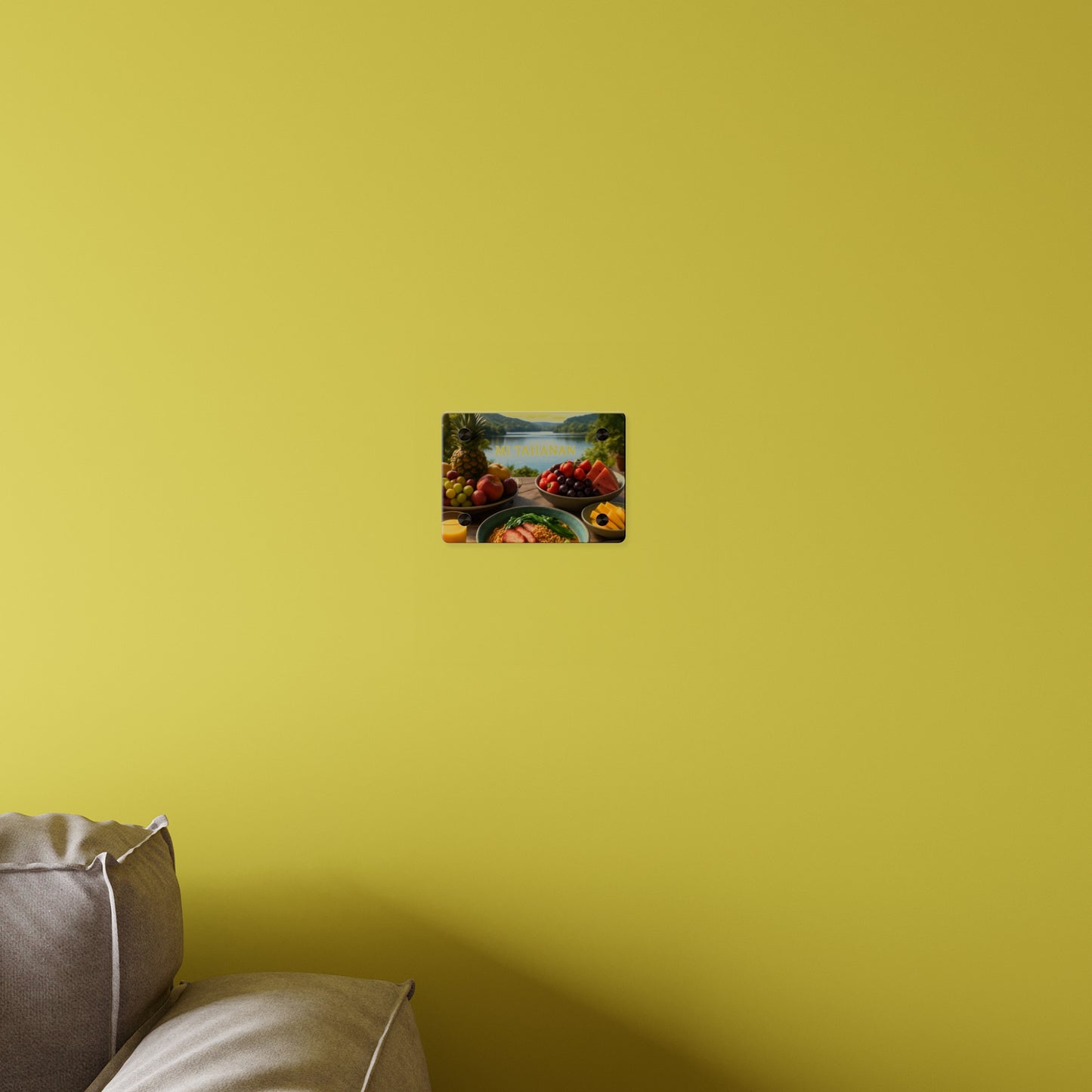 Acrylic Wall Art Panel – 'MI TAHANAN' Lakeside Breakfast Scene