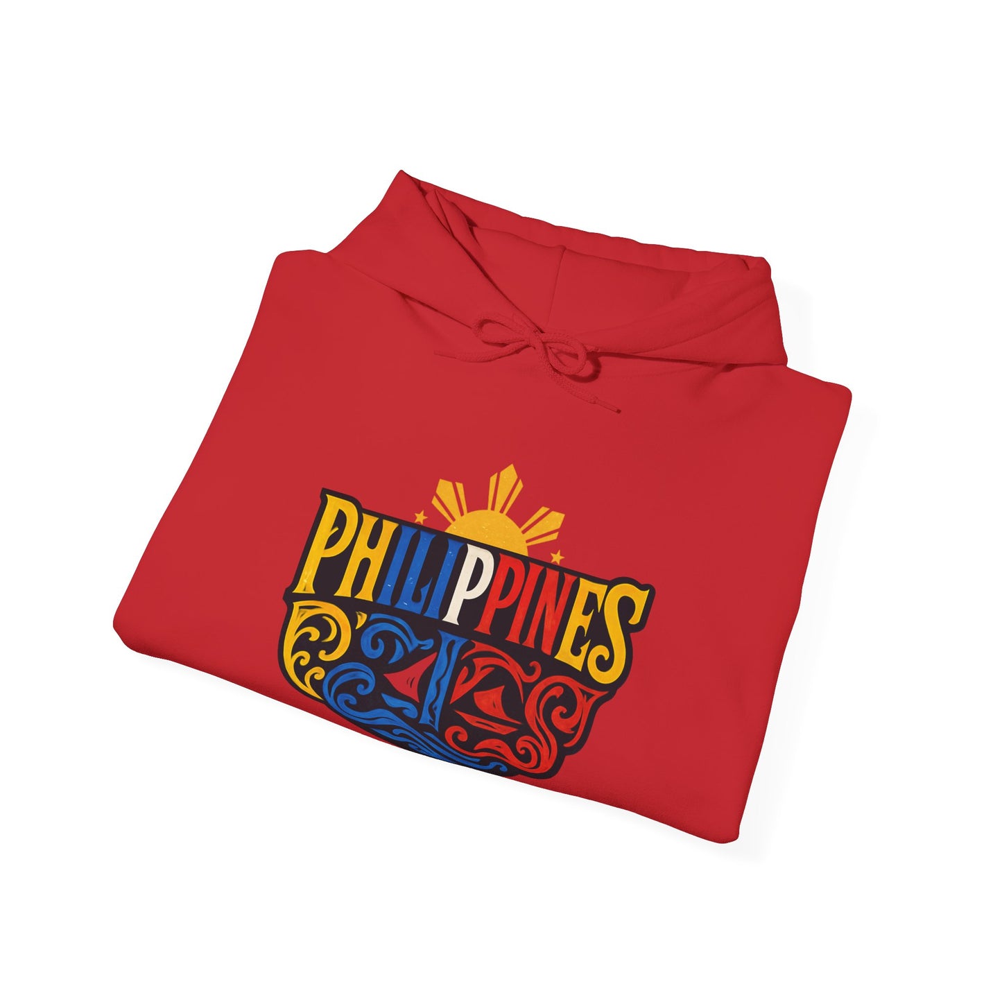 Philippines Retro Surf Hoodie – Vintage Flag Sun & Waves Pullover