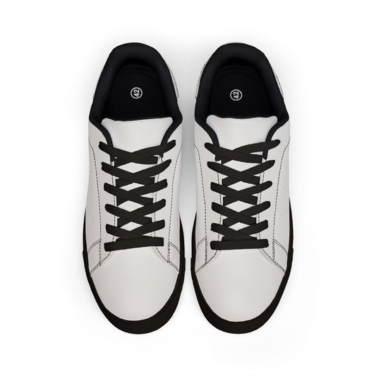 ONE Classic White Leather Sneakers — Low-Top Casual Trainers