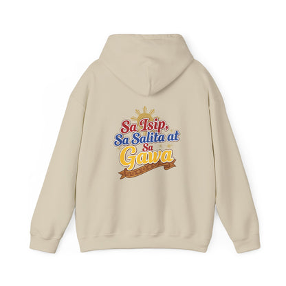 Proud Pinoy  Sa Isip Sa Salita at Sa Gawa Hoodie — Filipino Heritage Pullover
