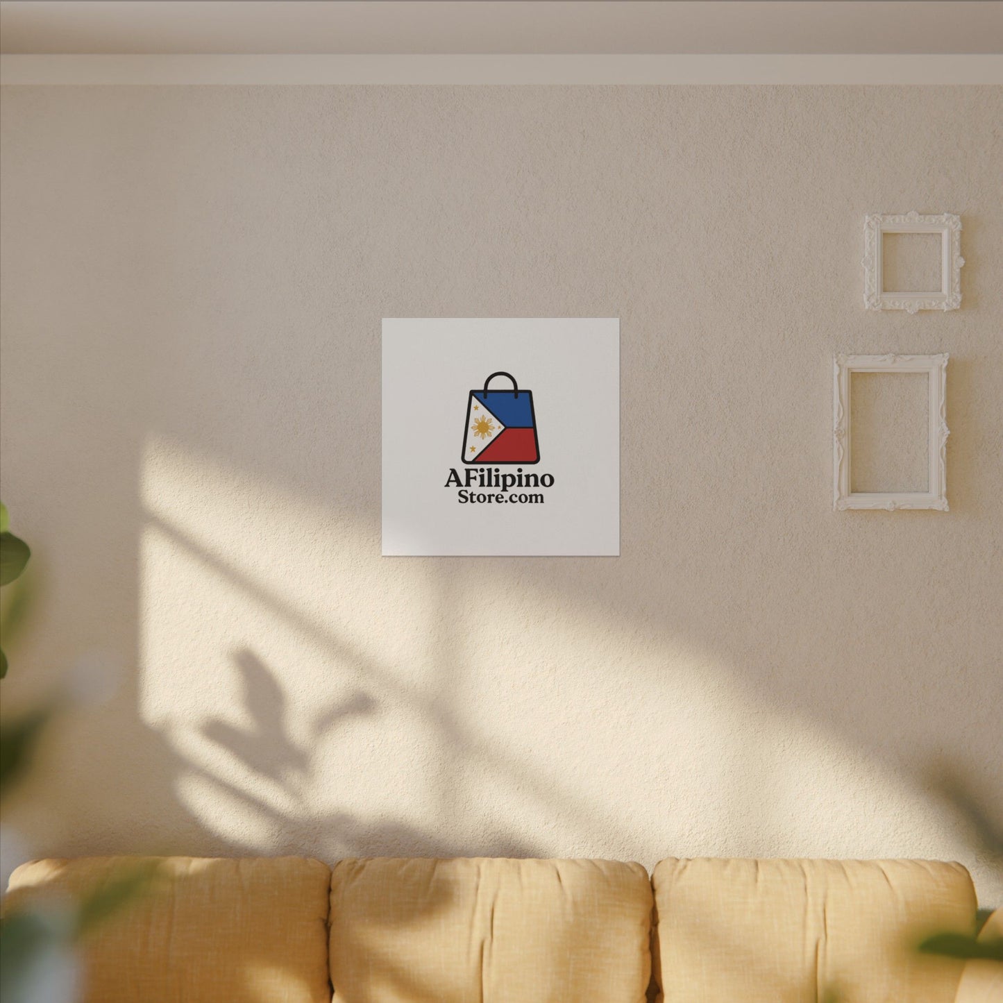Filipino Flag Tote Logo Canvas Print — AFilipinoStore.com Matte Stretched Wall Art