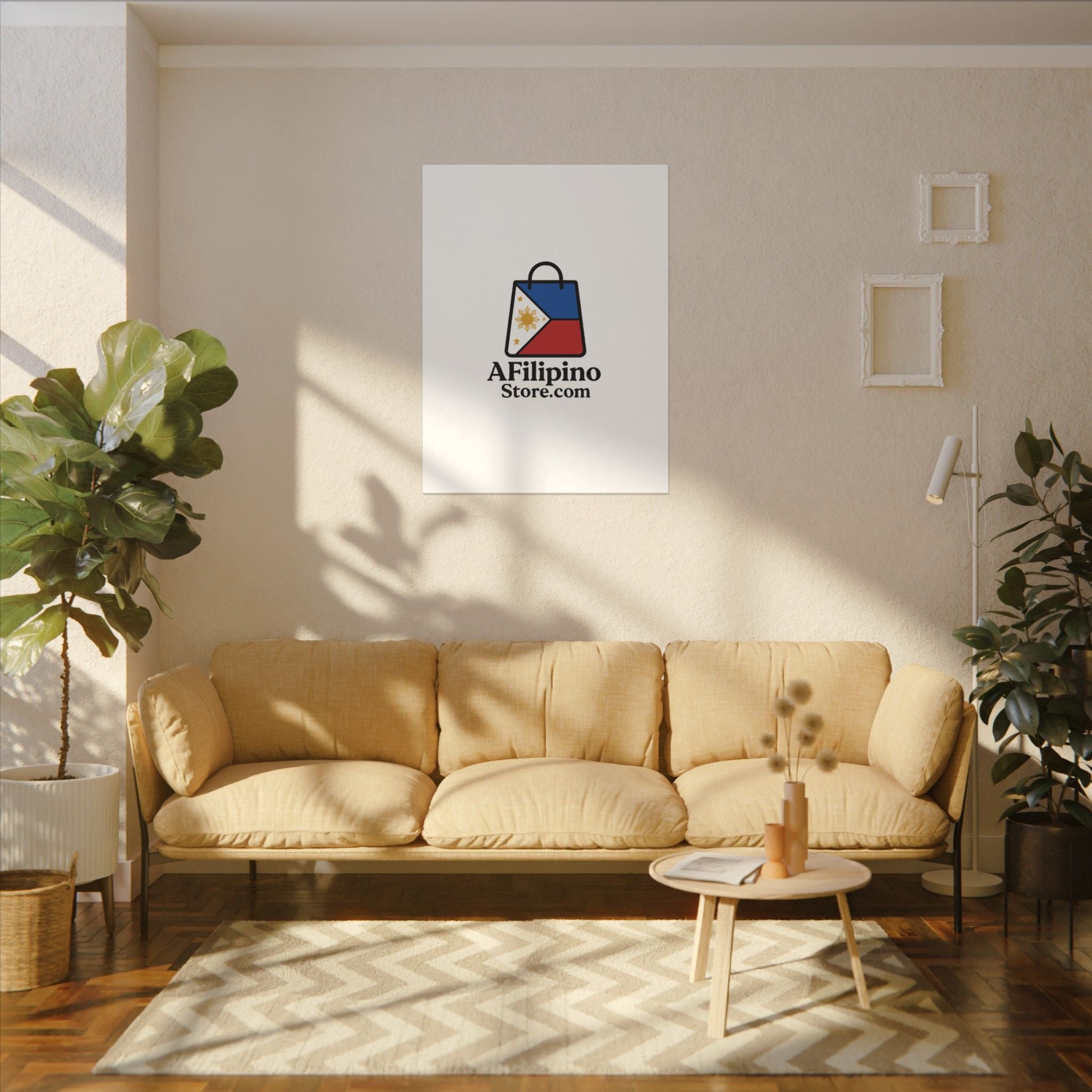 Filipino Flag Tote Logo Canvas Print — AFilipinoStore.com Matte Stretched Wall Art
