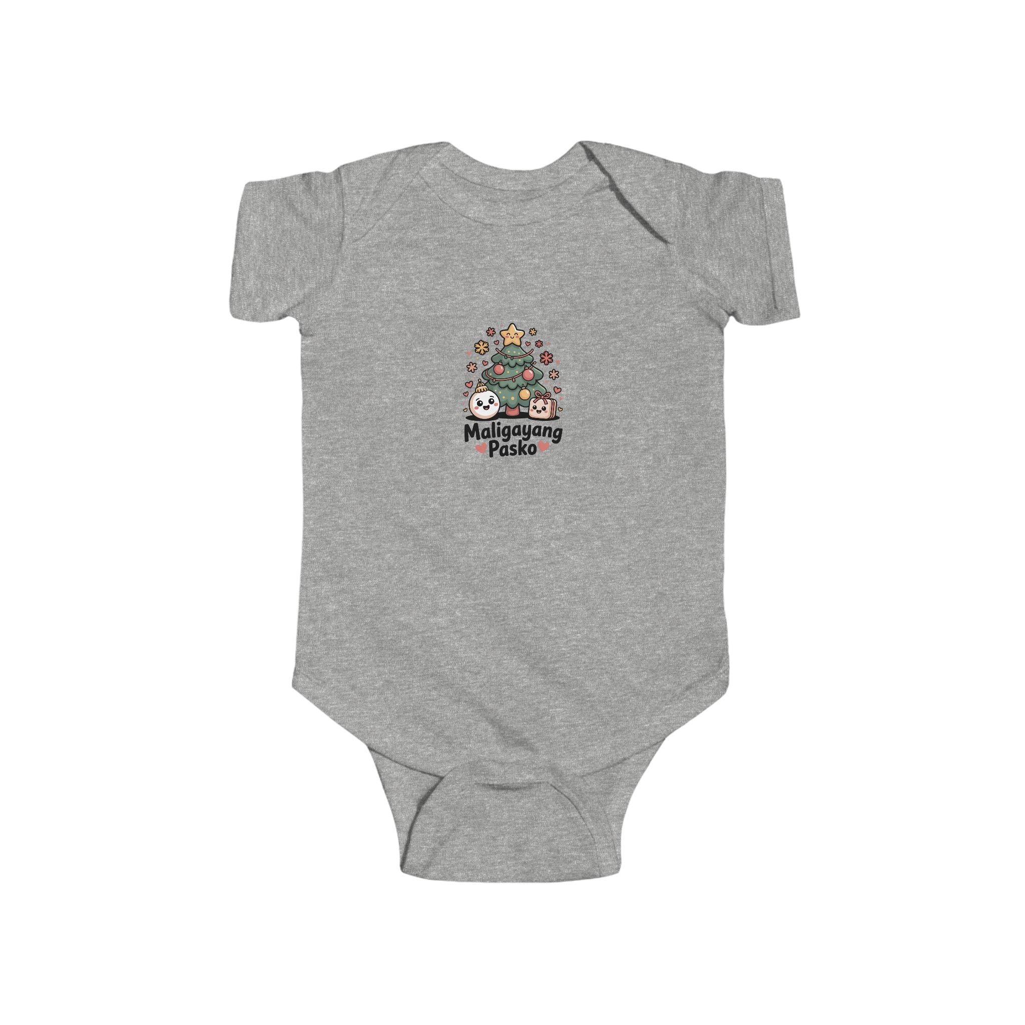Cute Infant Christmas Bodysuit - 'Maligayang Pasko' Design