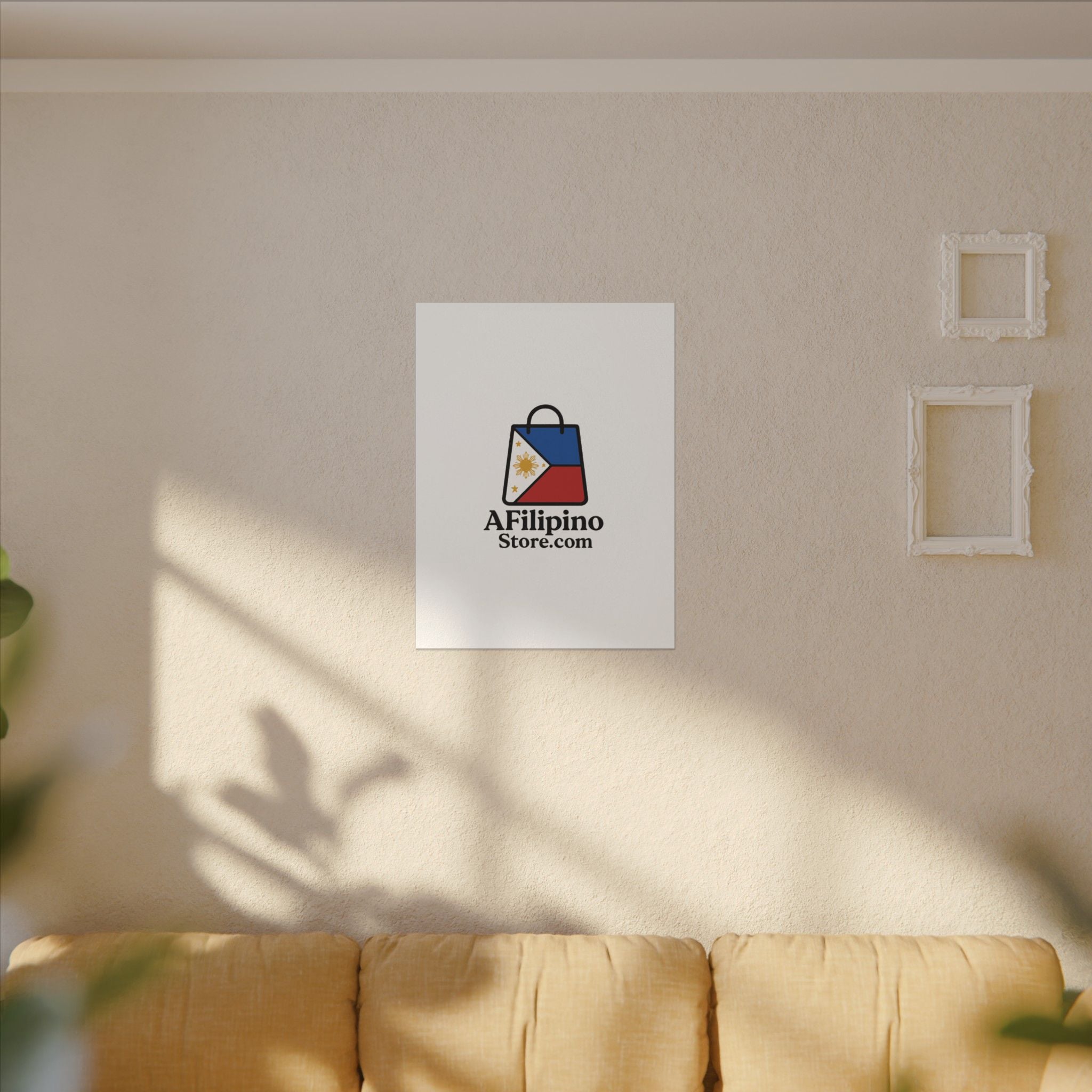 Filipino Flag Tote Logo Canvas Print — AFilipinoStore.com Matte Stretched Wall Art