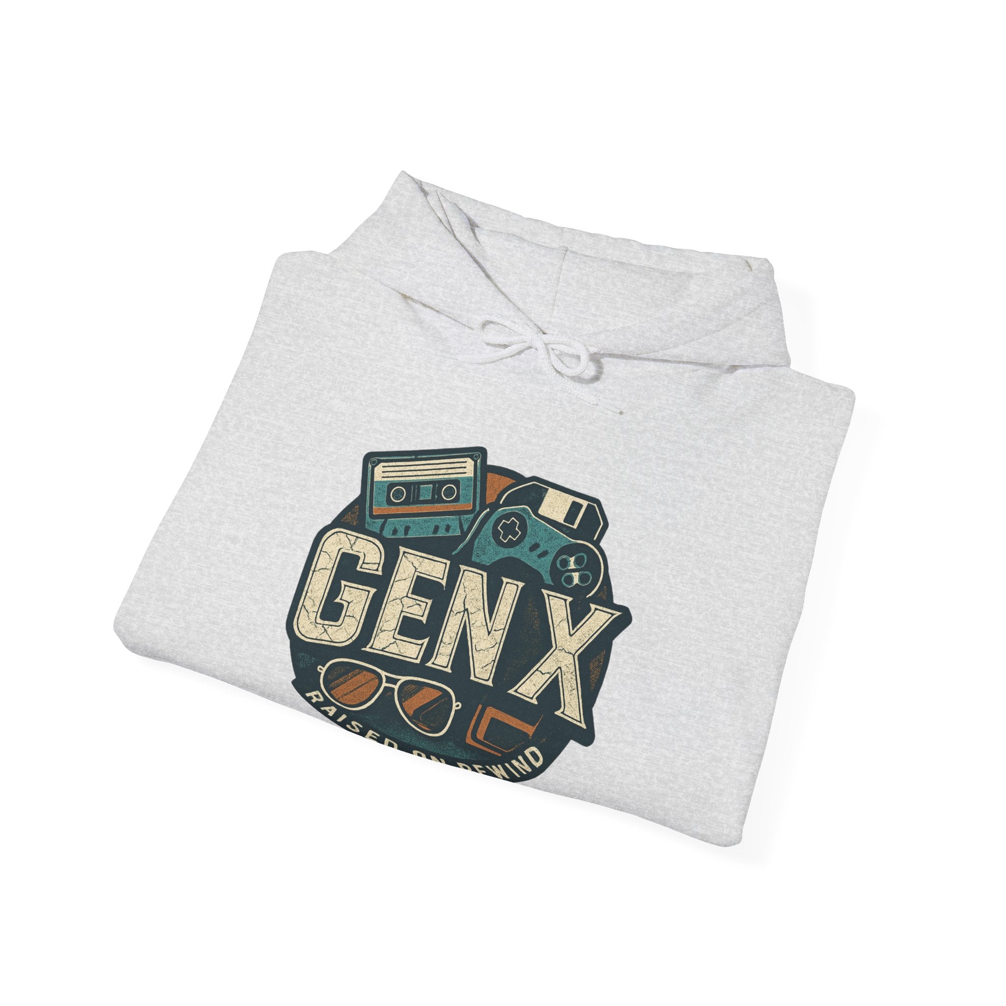 Gen X Hoodie – Retro Raised on Rewind Graphic Sweatshirt