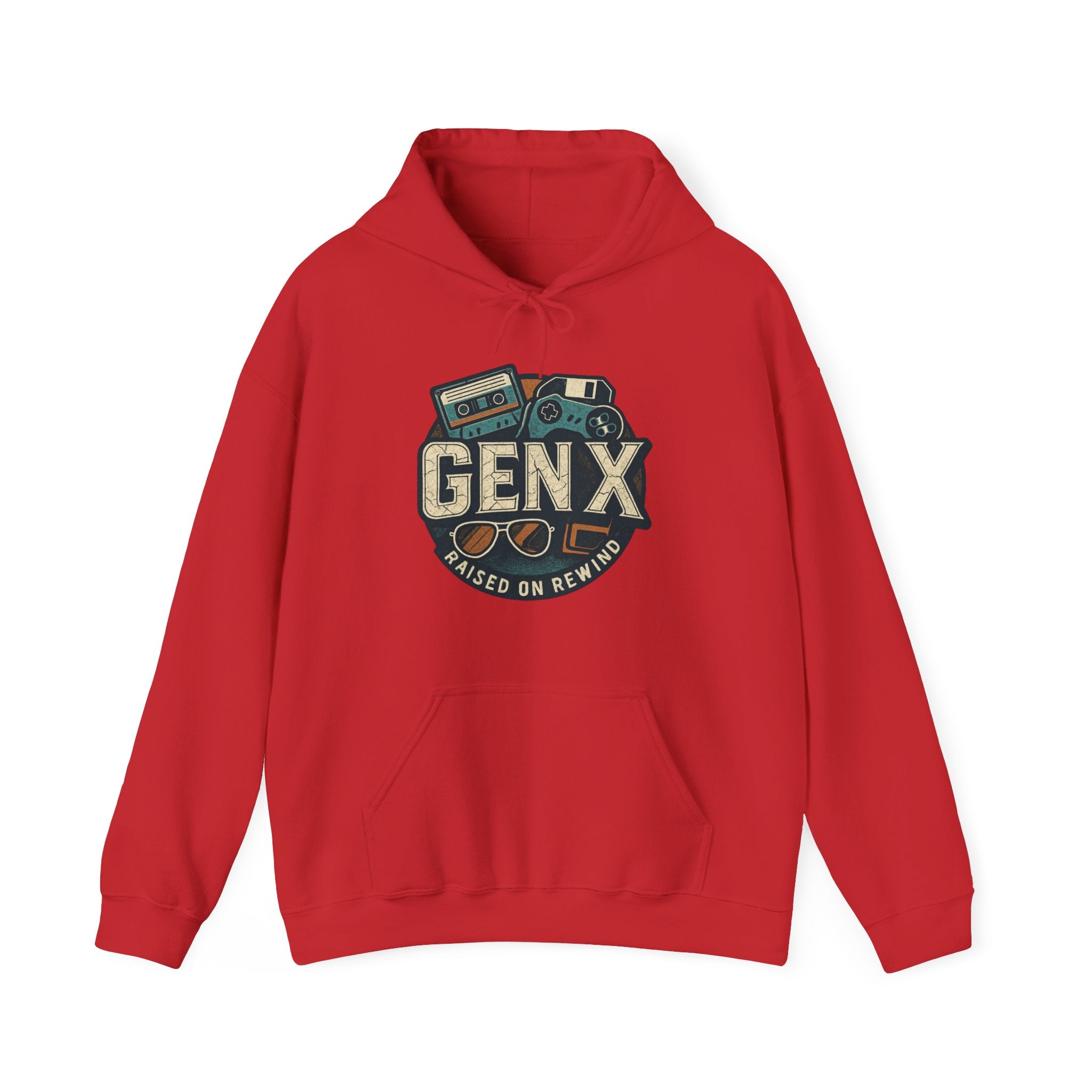 Gen X Hoodie – Retro Raised on Rewind Graphic Sweatshirt