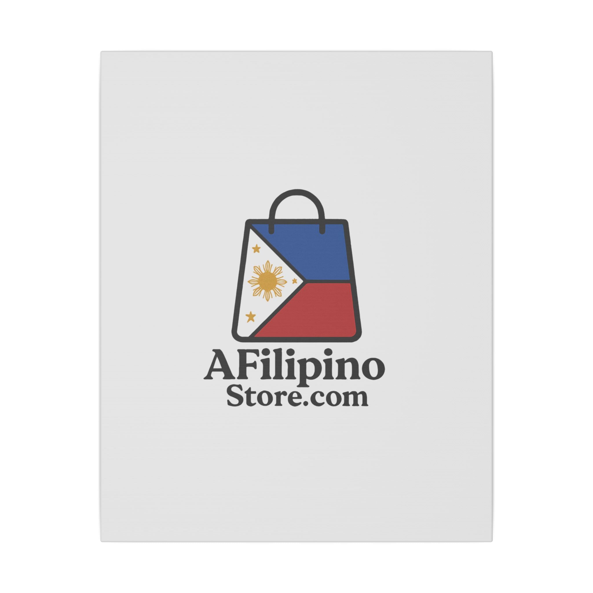 Filipino Flag Tote Logo Canvas Print — AFilipinoStore.com Matte Stretched Wall Art