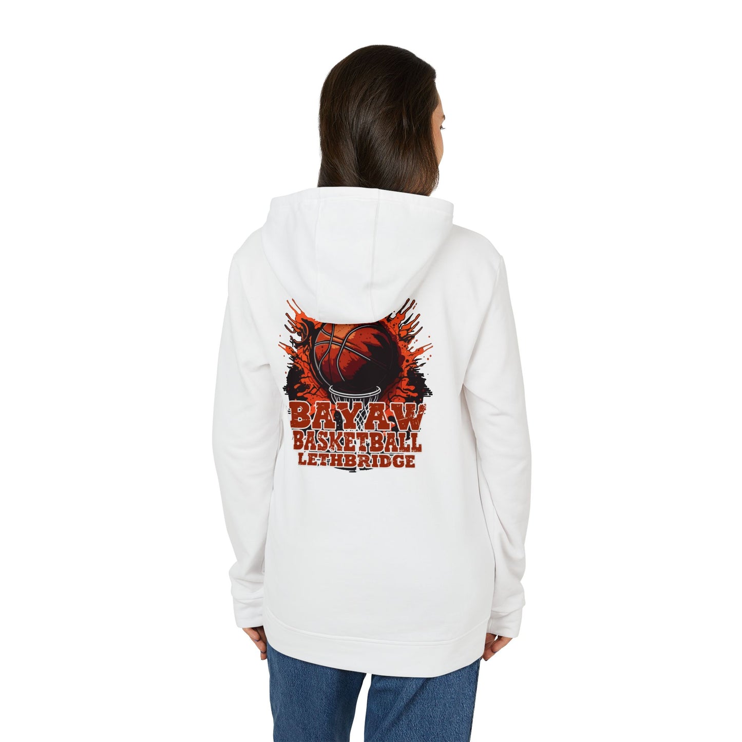 Rebel Basketball League Hoodie — Bold Grunge Basketball Logo