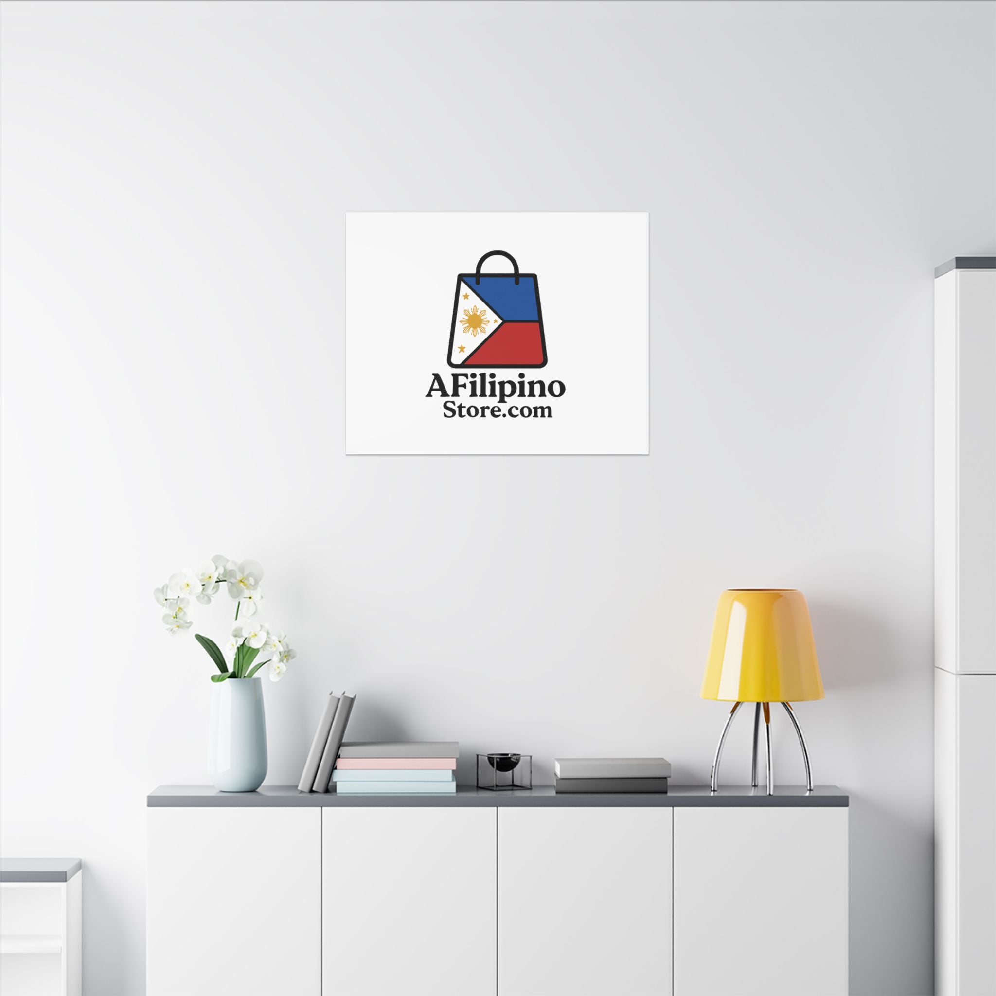 Filipino Flag Tote Logo Canvas Print — AFilipinoStore.com Matte Stretched Wall Art