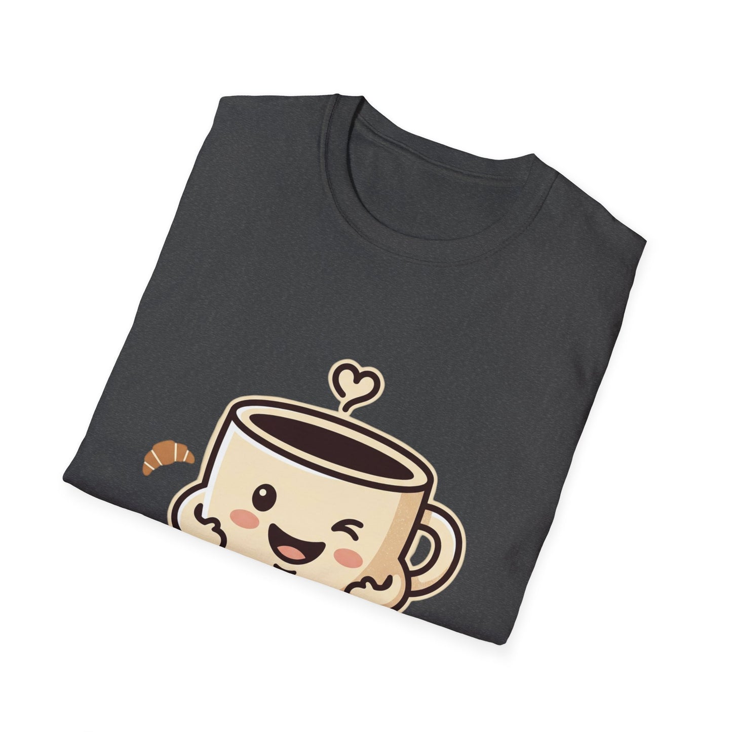 Coffee Cup T-Shirt — "Daily Hug" Cute Kawaii Coffee Tee