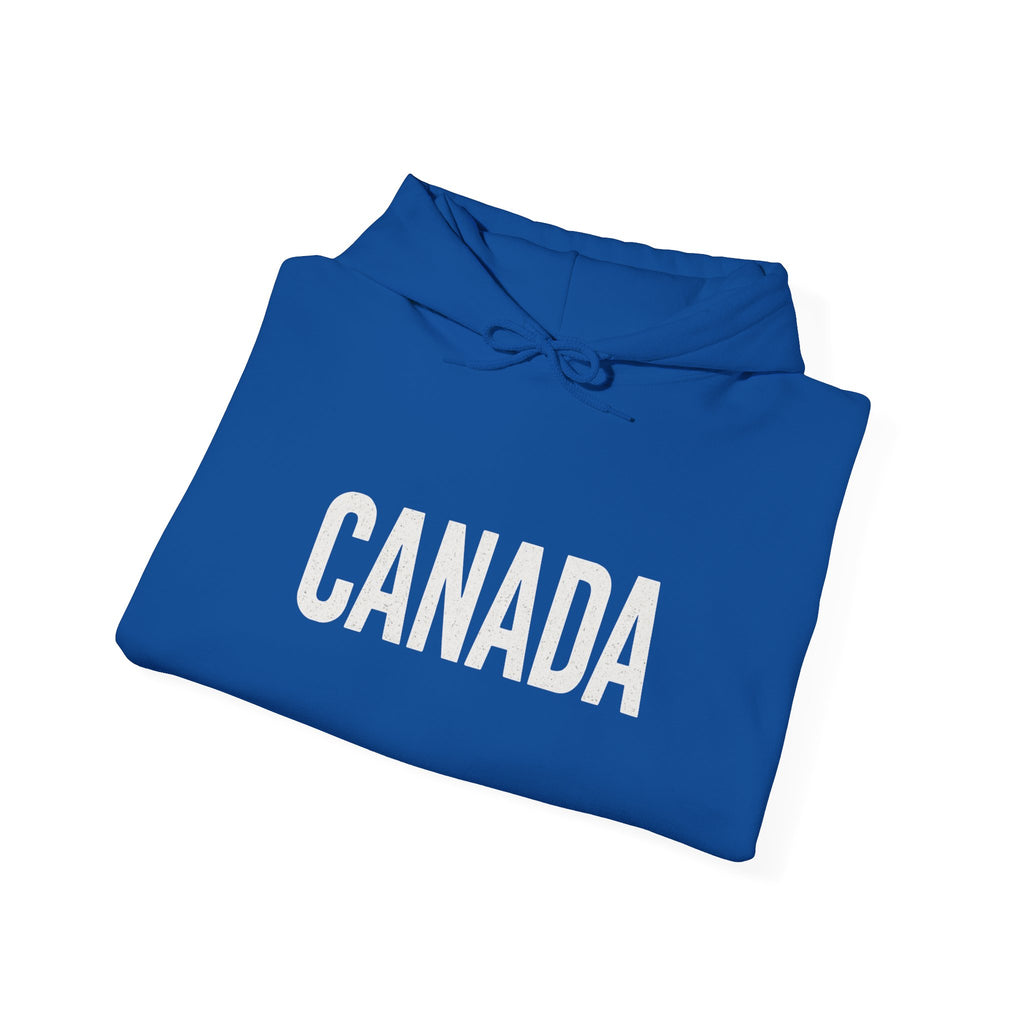Canada Flag Hoodie – Vintage Canada Text & Maple Leaf Pullover