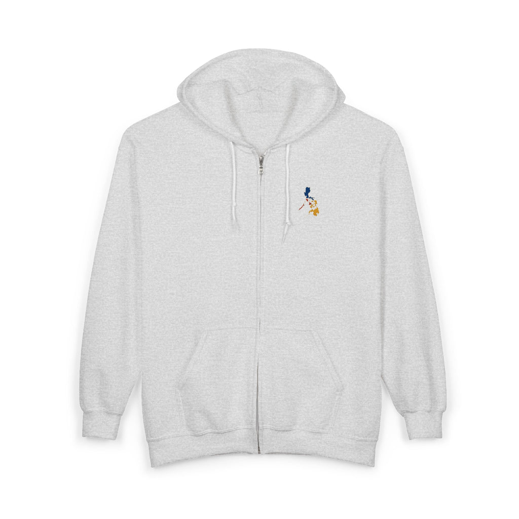 Eagle Crest Zip Hoodie — Crowned Heraldic Eagle Full-Zip Sweatshirt