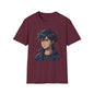 Anime Boy Portrait T‑Shirt — Retro "90's" Back Print