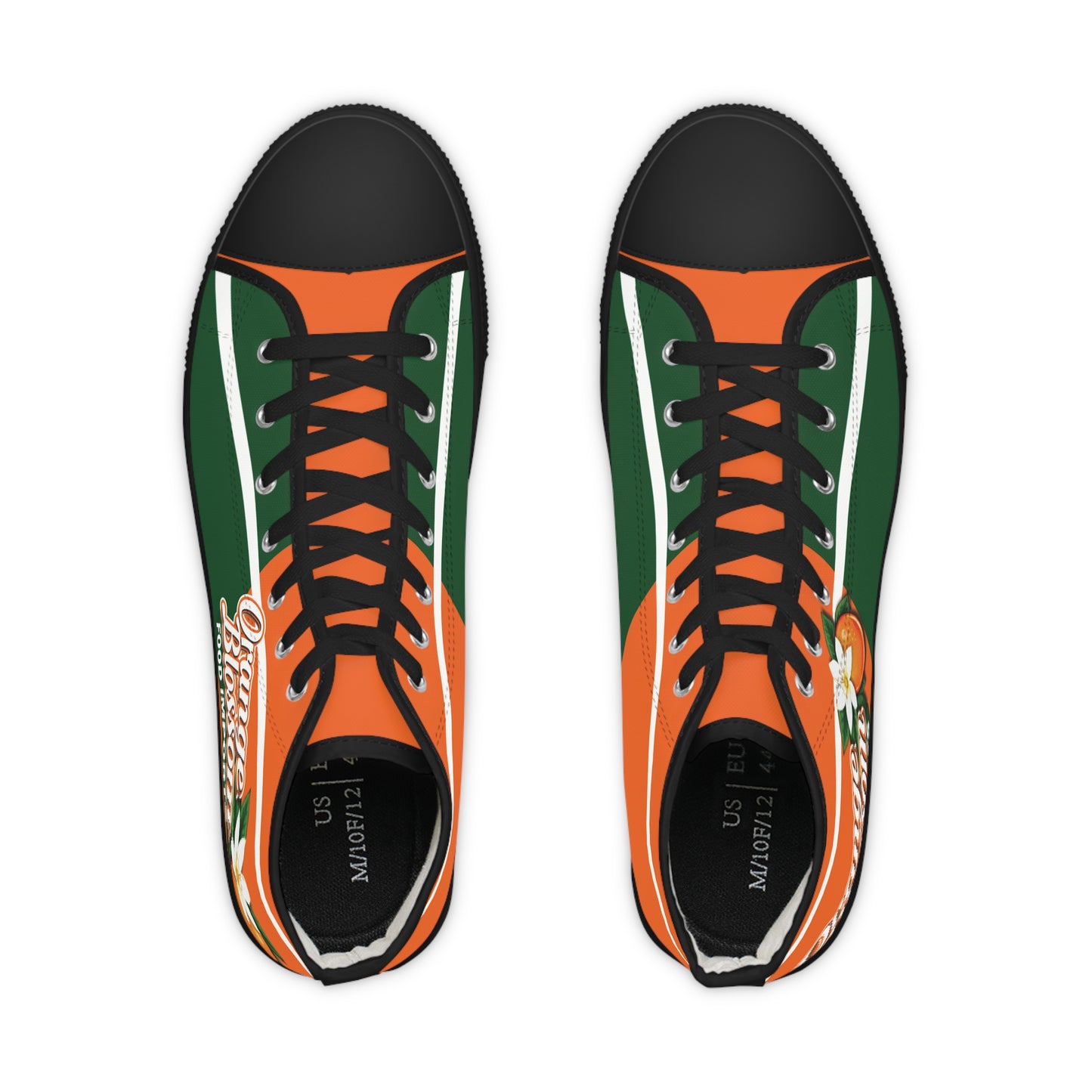 Orange Blossom Men's Personalized High Top Sneakers