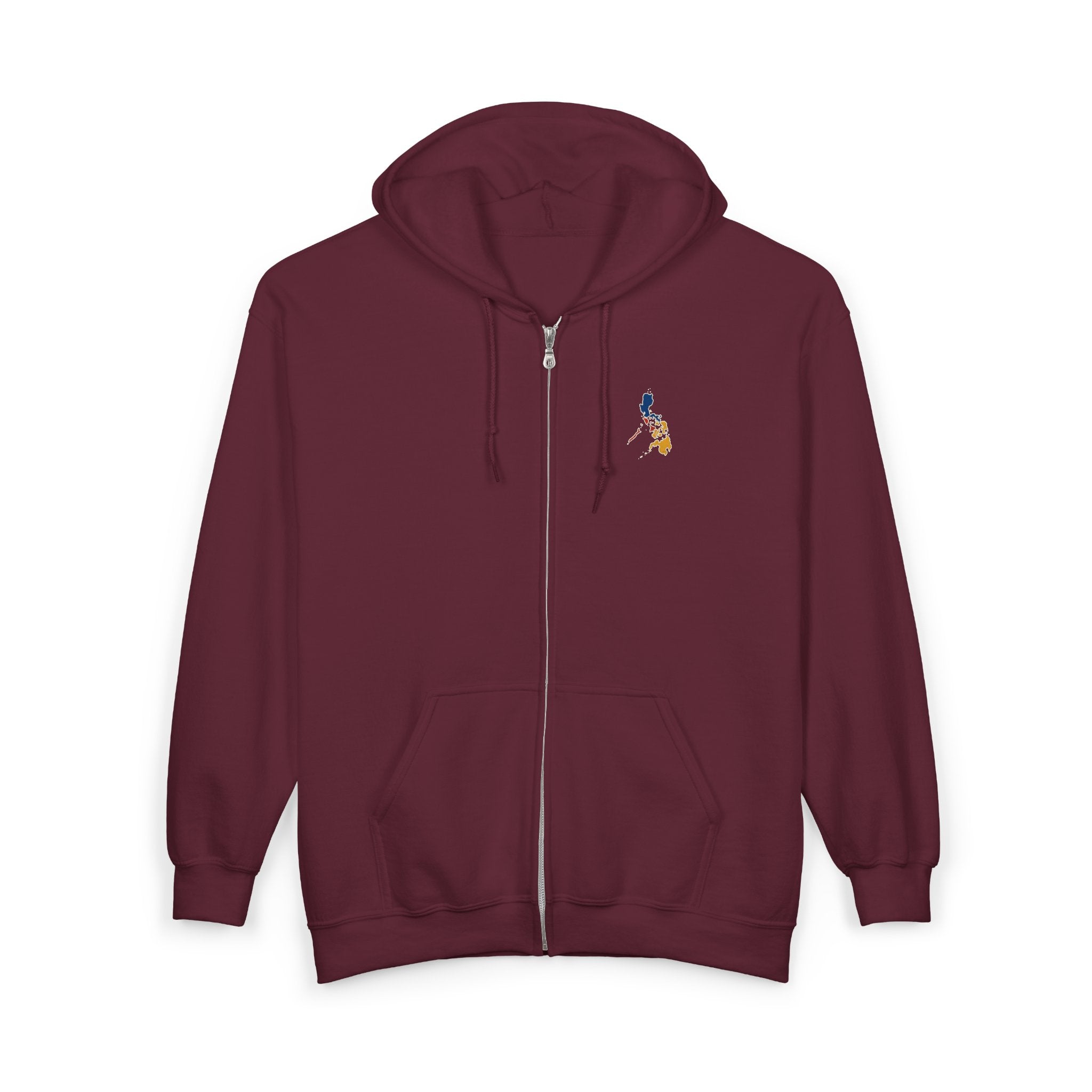 Eagle Crest Zip Hoodie — Crowned Heraldic Eagle Full-Zip Sweatshirt
