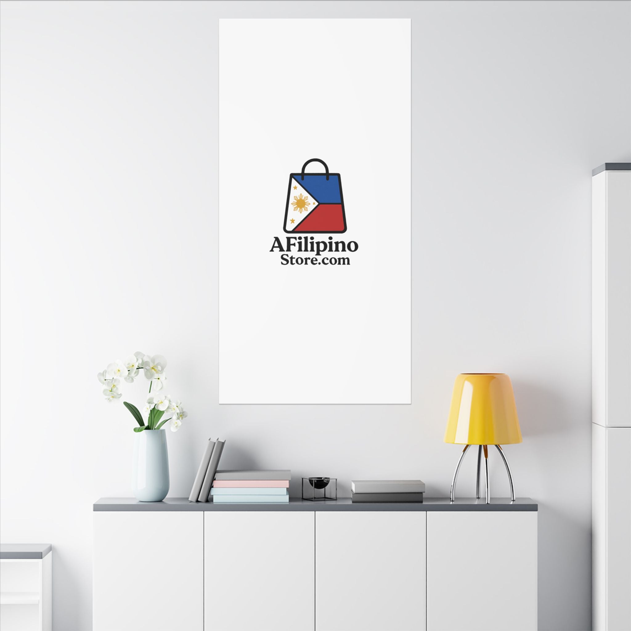 Filipino Flag Tote Logo Canvas Print — AFilipinoStore.com Matte Stretched Wall Art