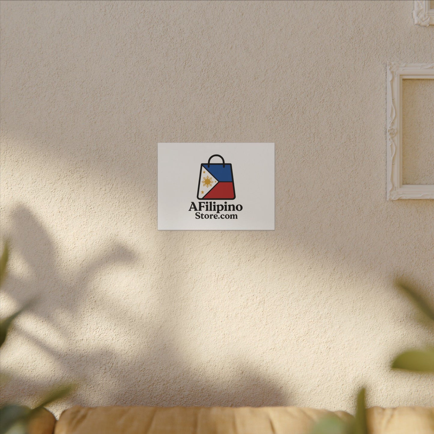 Filipino Flag Tote Logo Canvas Print — AFilipinoStore.com Matte Stretched Wall Art
