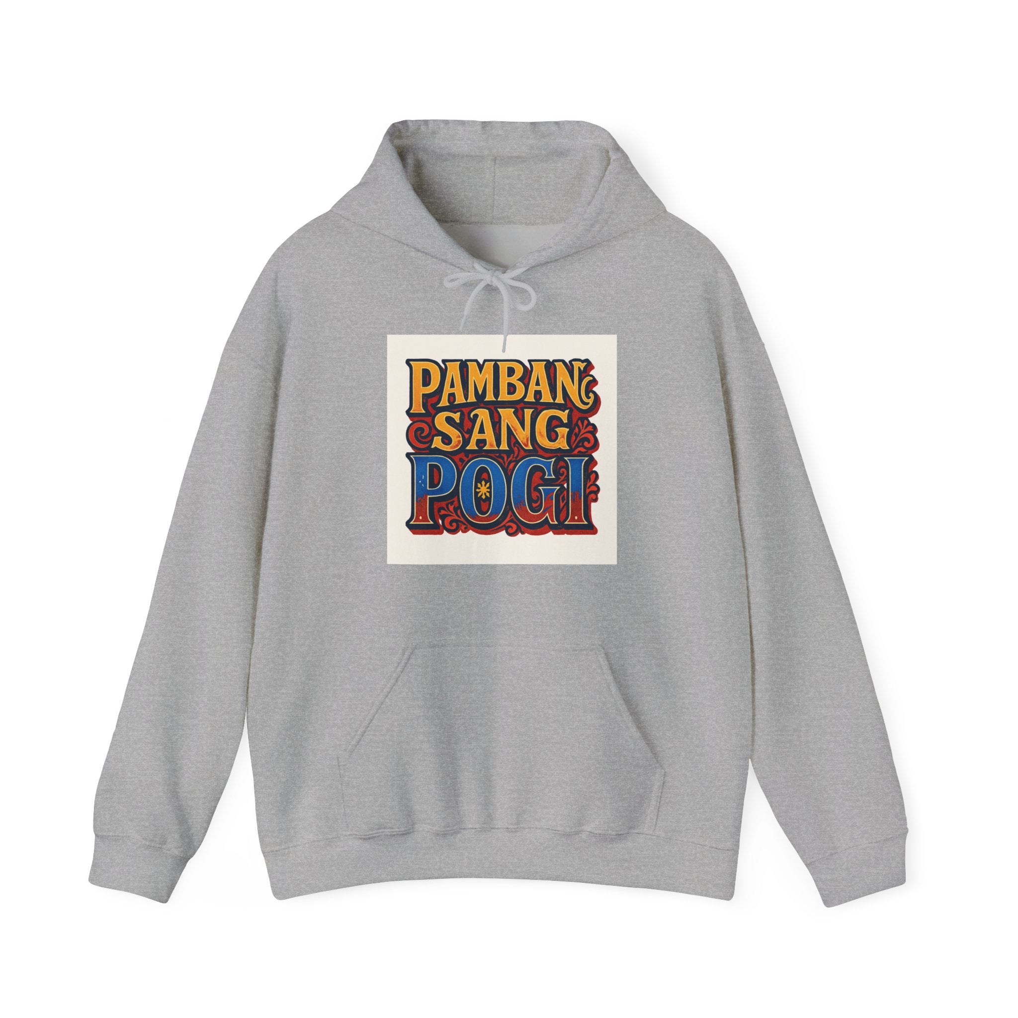 Filipino Pride Hoodie — "Pambansang Pogi" Retro Lettering Pullover