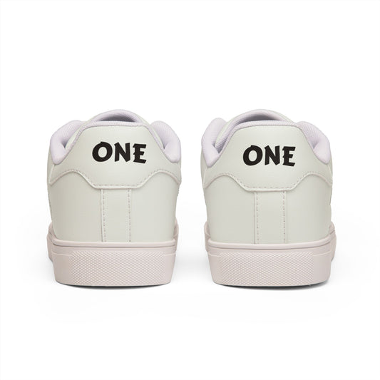 ONE Classic White Leather Sneakers — Low-Top Casual Trainers