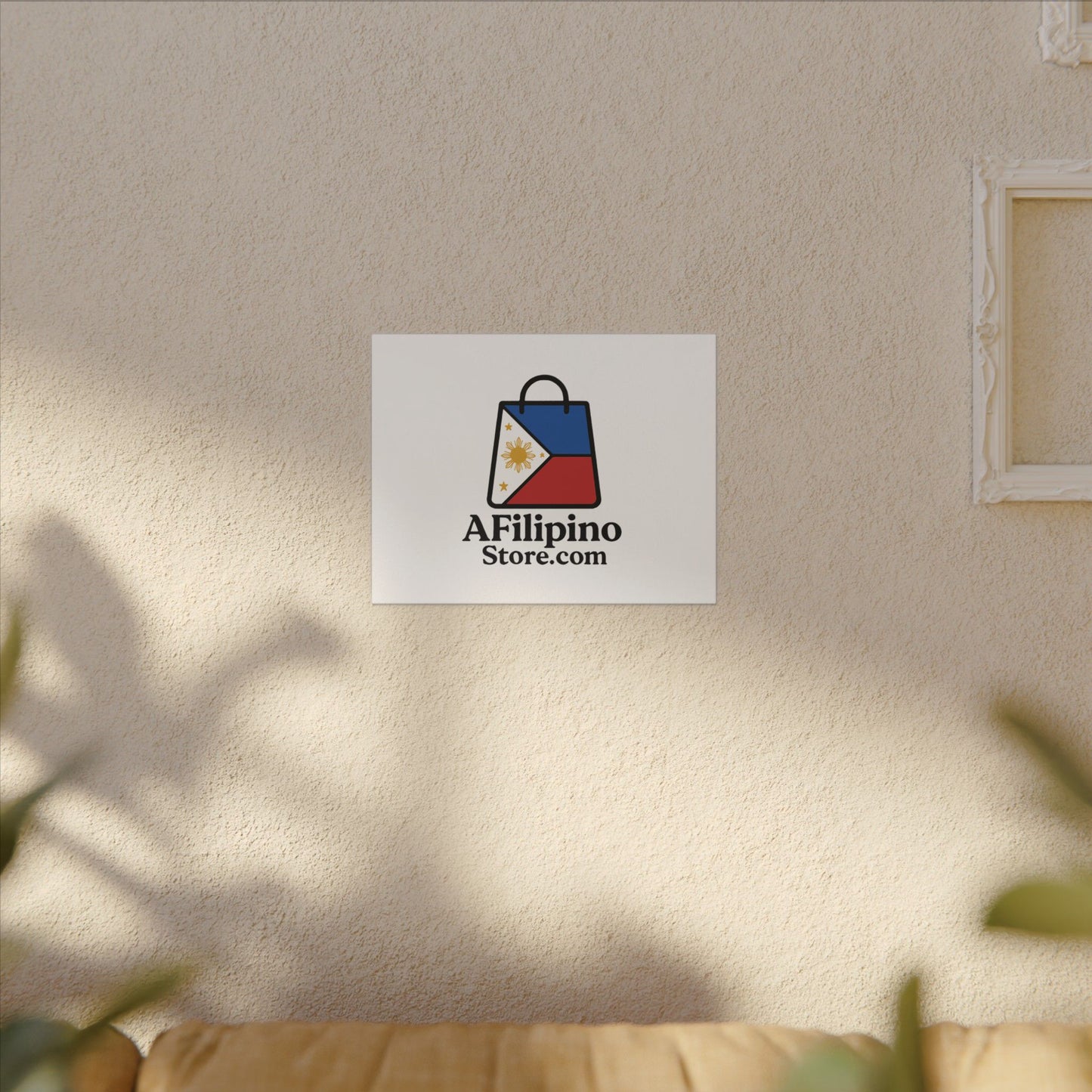 Filipino Flag Tote Logo Canvas Print — AFilipinoStore.com Matte Stretched Wall Art