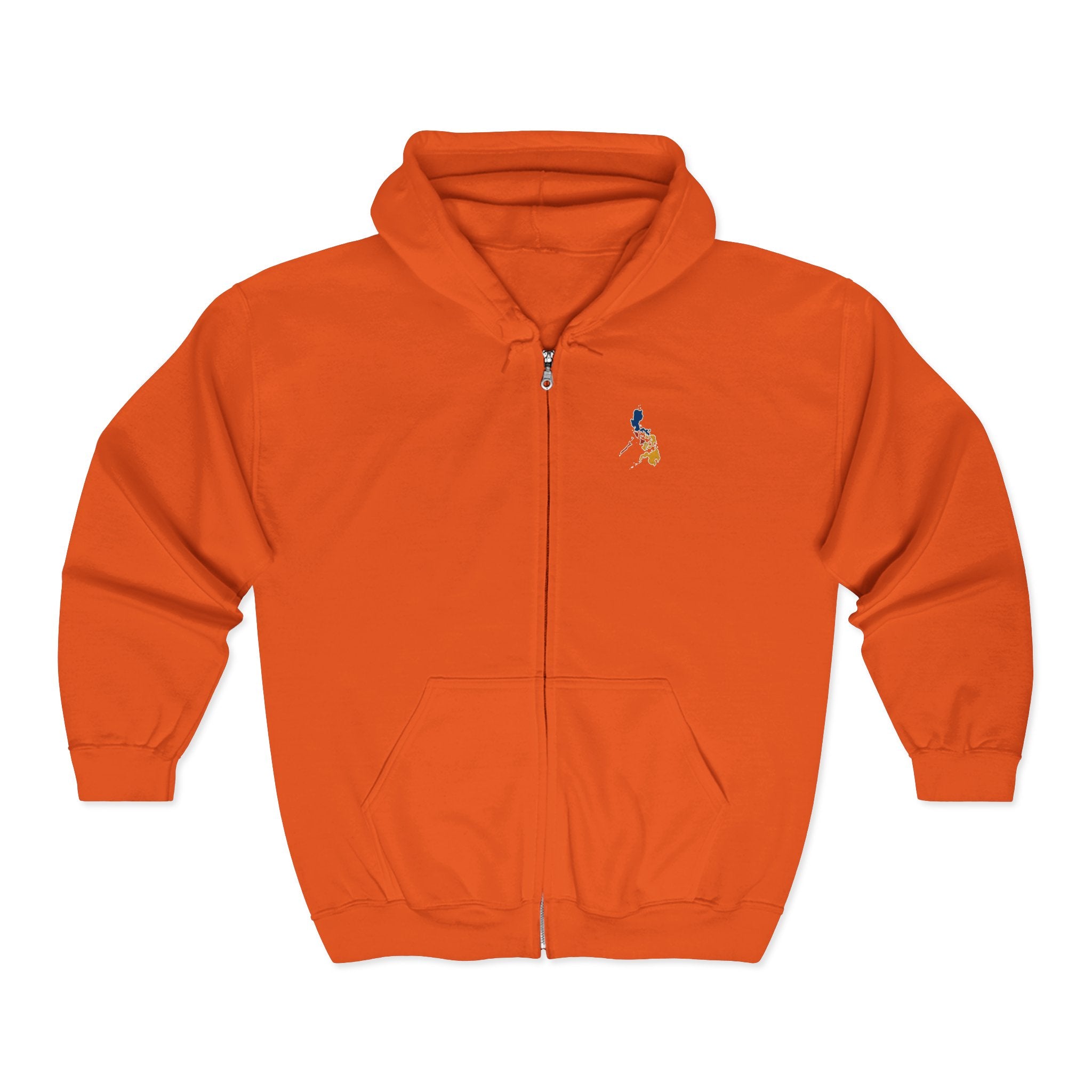 Eagle Crest Zip Hoodie — Crowned Heraldic Eagle Full-Zip Sweatshirt