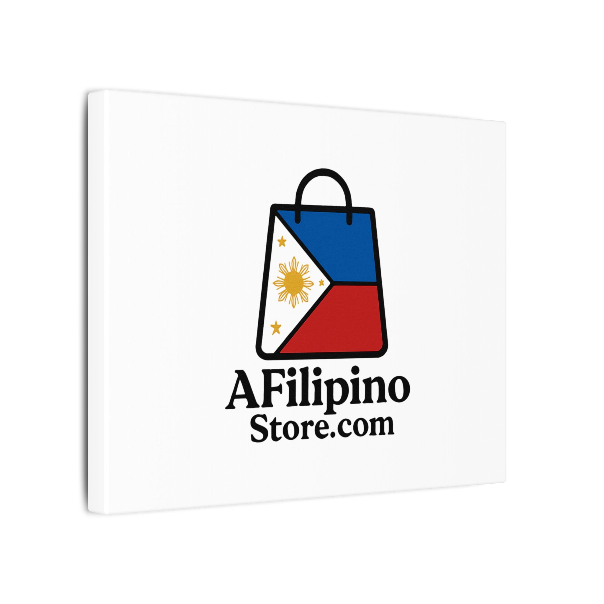 Filipino Flag Tote Logo Canvas Print — AFilipinoStore.com Matte Stretched Wall Art