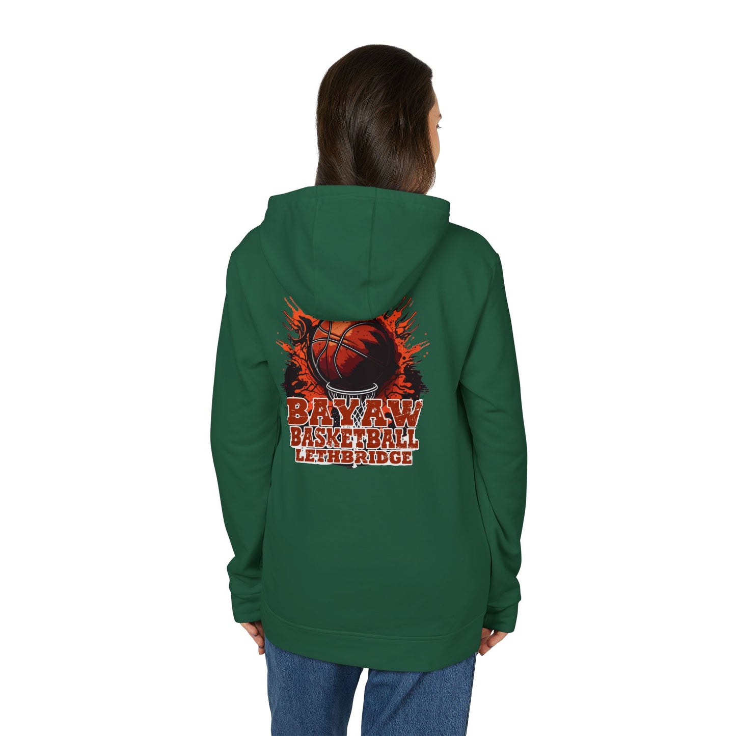 Rebel Basketball League Hoodie — Bold Grunge Basketball Logo