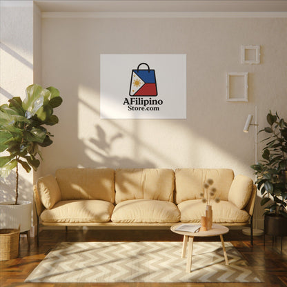 Filipino Flag Tote Logo Canvas Print — AFilipinoStore.com Matte Stretched Wall Art