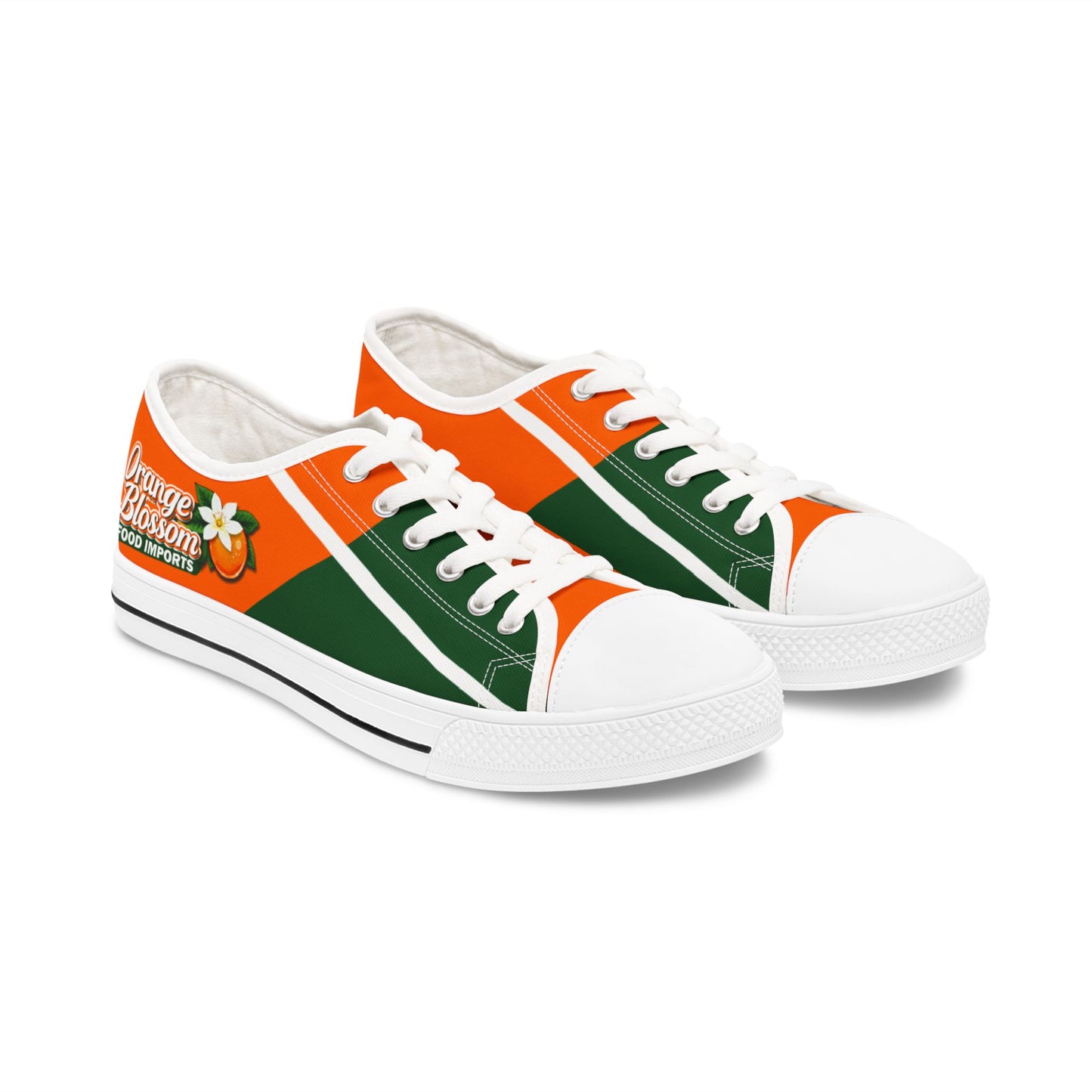 Orange Blossom Personalized Casual Canvas Shoes for Women
