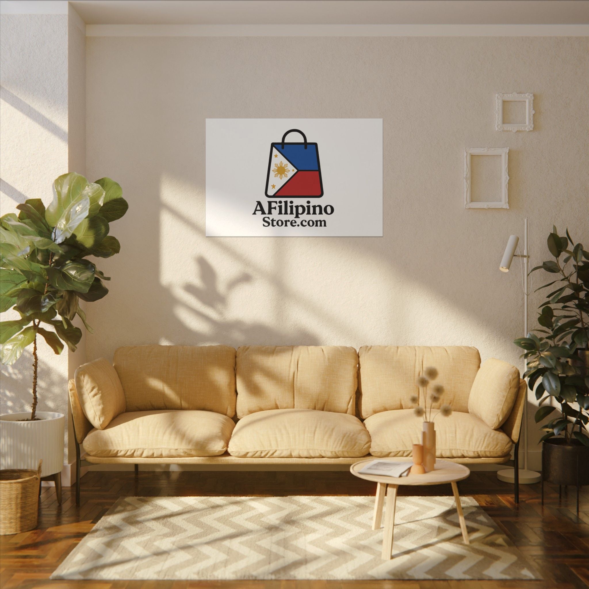Filipino Flag Tote Logo Canvas Print — AFilipinoStore.com Matte Stretched Wall Art