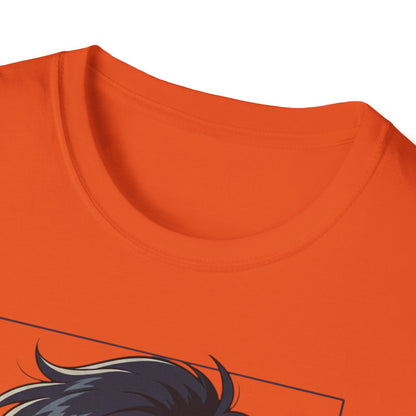 Anime Boy Portrait T‑Shirt — Retro "90's" Back Print