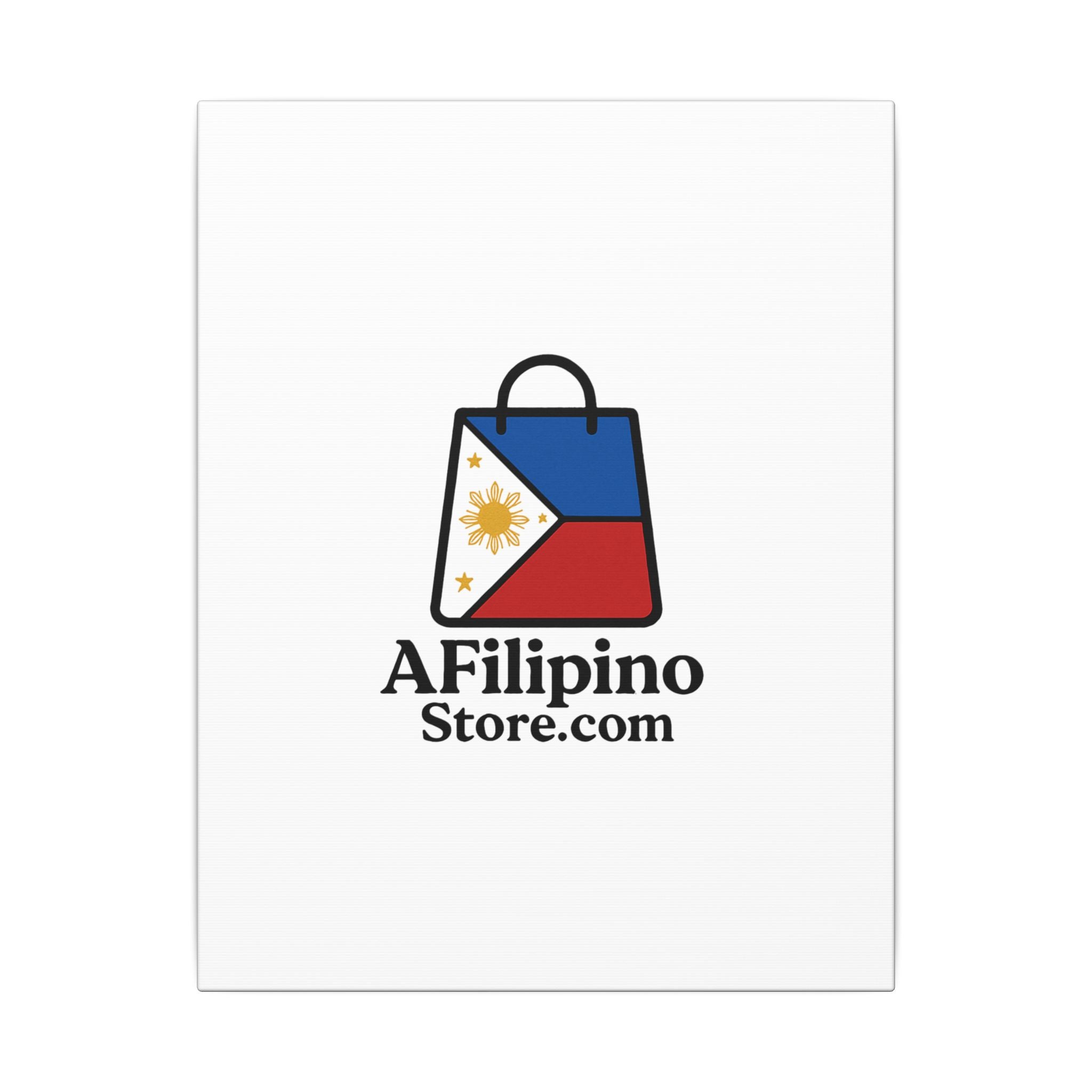 Filipino Flag Tote Logo Canvas Print — AFilipinoStore.com Matte Stretched Wall Art