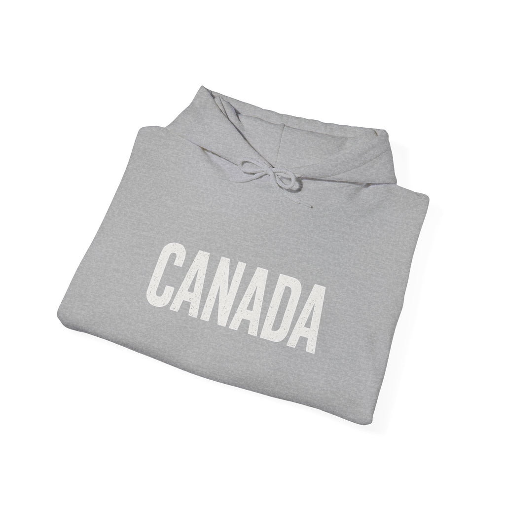Canada Flag Hoodie – Vintage Canada Text & Maple Leaf Pullover