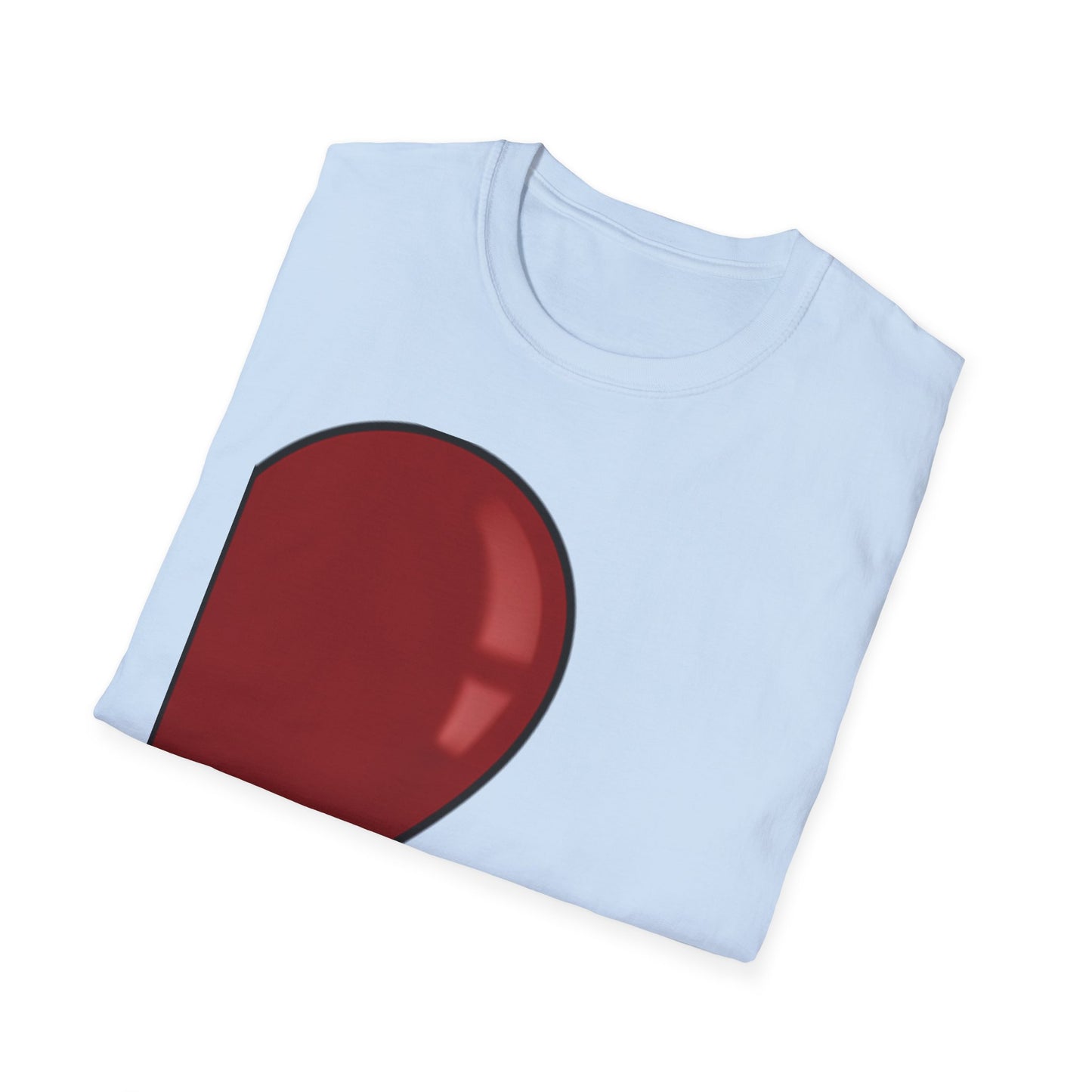 Half- Heart Half-Design T-Shirt — Minimal Red Heart Graphic Tee
