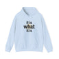 It Is What It Is Hoodie – Minimalist Neutral Statement Pullover