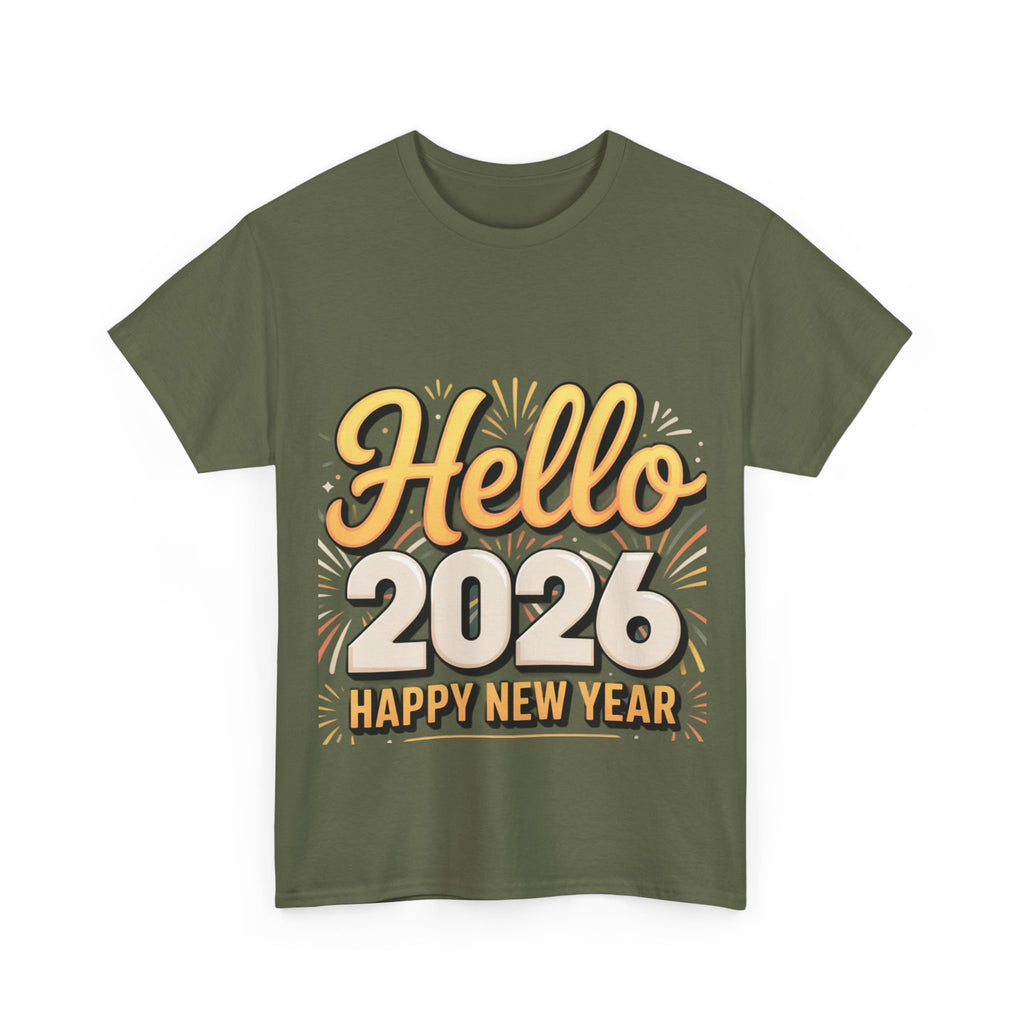 Copy of New Year Celebration Tee - Hello 2026 Happy New Year Design