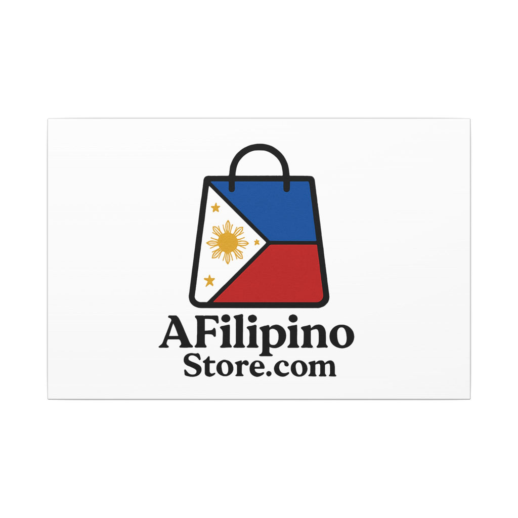 Filipino Flag Tote Logo Canvas Print — AFilipinoStore.com Matte Stretched Wall Art