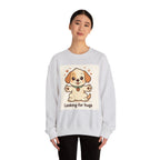 Looking for Hugs Sweatshirt — Cute Puppy Graphic Crewneck