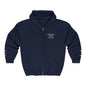 Embroidered Zip Hoodie - Personalized Ready, Designs in front, left and right wrist, and back  (Magdasoc Family with website at the back)