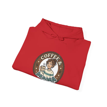 Coffee Mama Hoodie - Cute Retro Coffee Lover Pullover ("Coffee Mama - Fueled by Caffeine")