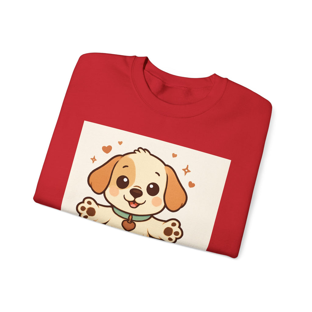 Looking for Hugs Sweatshirt — Cute Puppy Graphic Crewneck