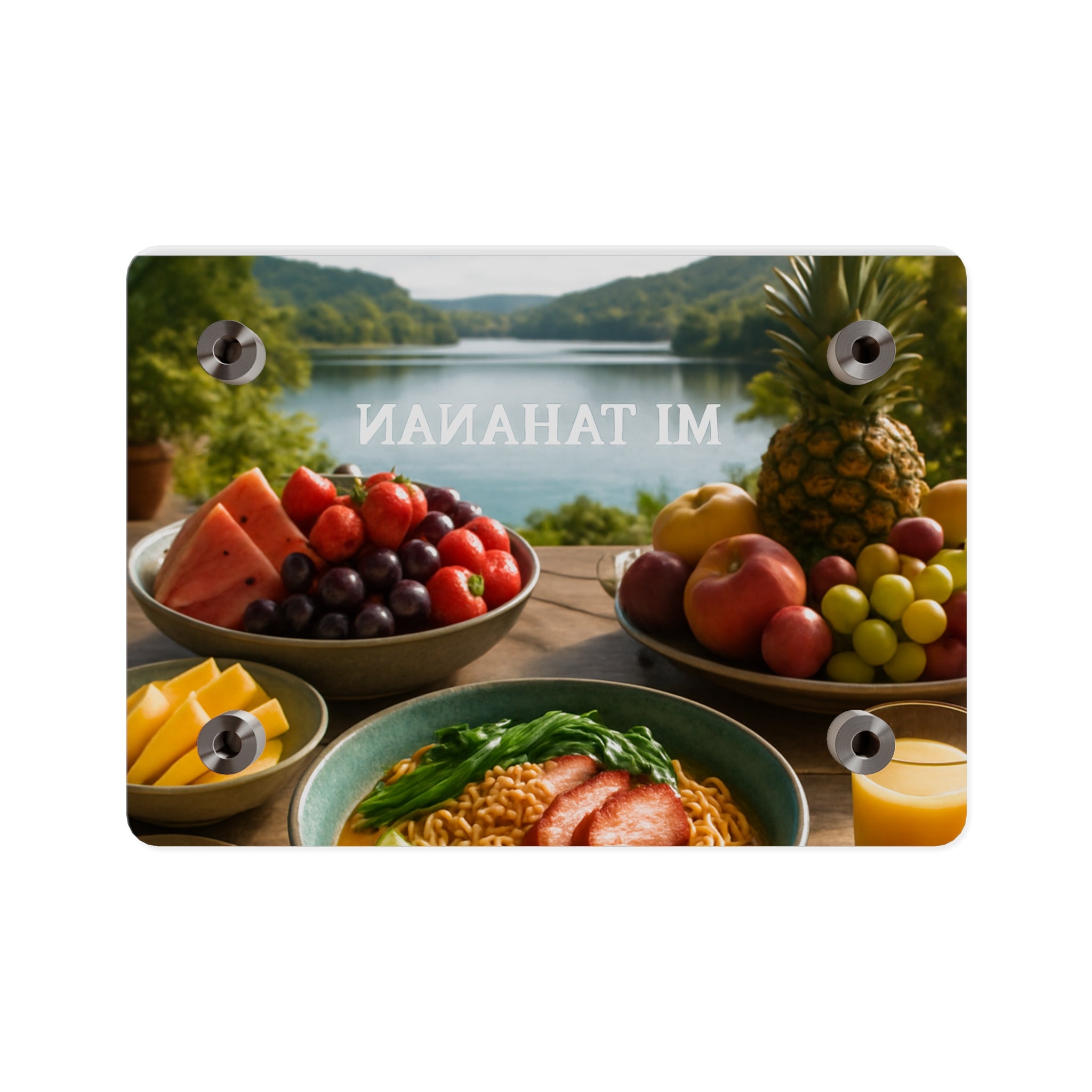 Acrylic Wall Art Panel – 'MI TAHANAN' Lakeside Breakfast Scene