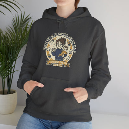 Parenting: Sleep Later, Love Harder Hoodie