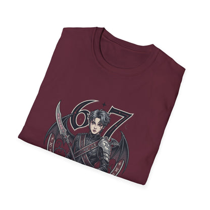 Gothic Demon Hunter T-Shirt — Knight with Wings Illustration