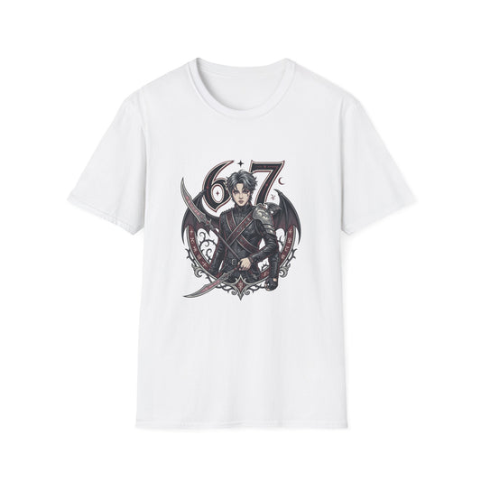 Gothic Demon Hunter T-Shirt — Knight with Wings Illustration