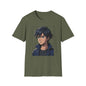 Anime Boy Portrait T‑Shirt — Retro "90's" Back Print