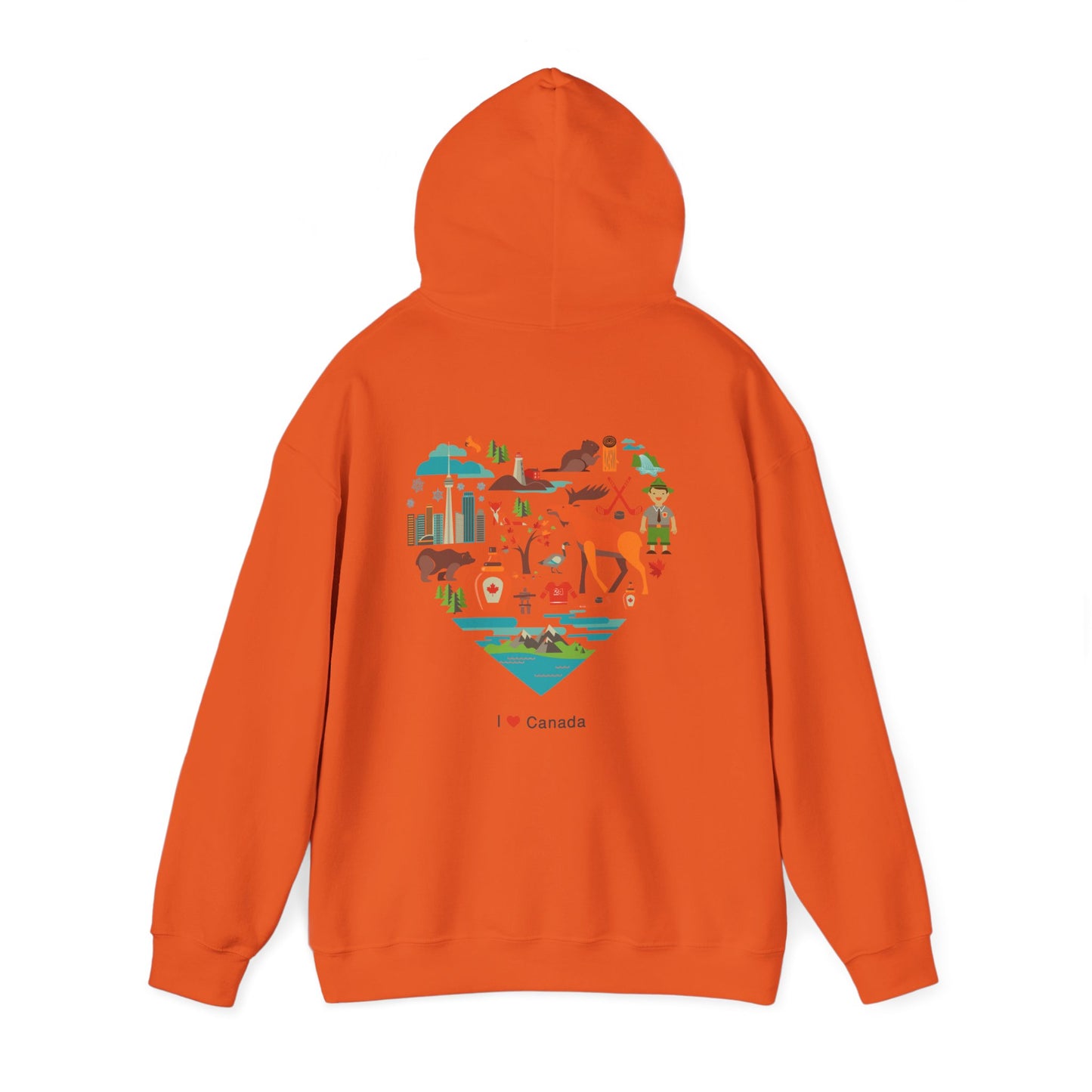 Canada Flag Hoodie – Vintage Canada Text & Maple Leaf Pullover