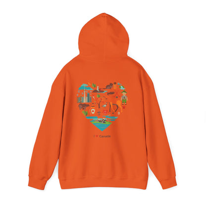 Canada Flag Hoodie – Vintage Canada Text & Maple Leaf Pullover