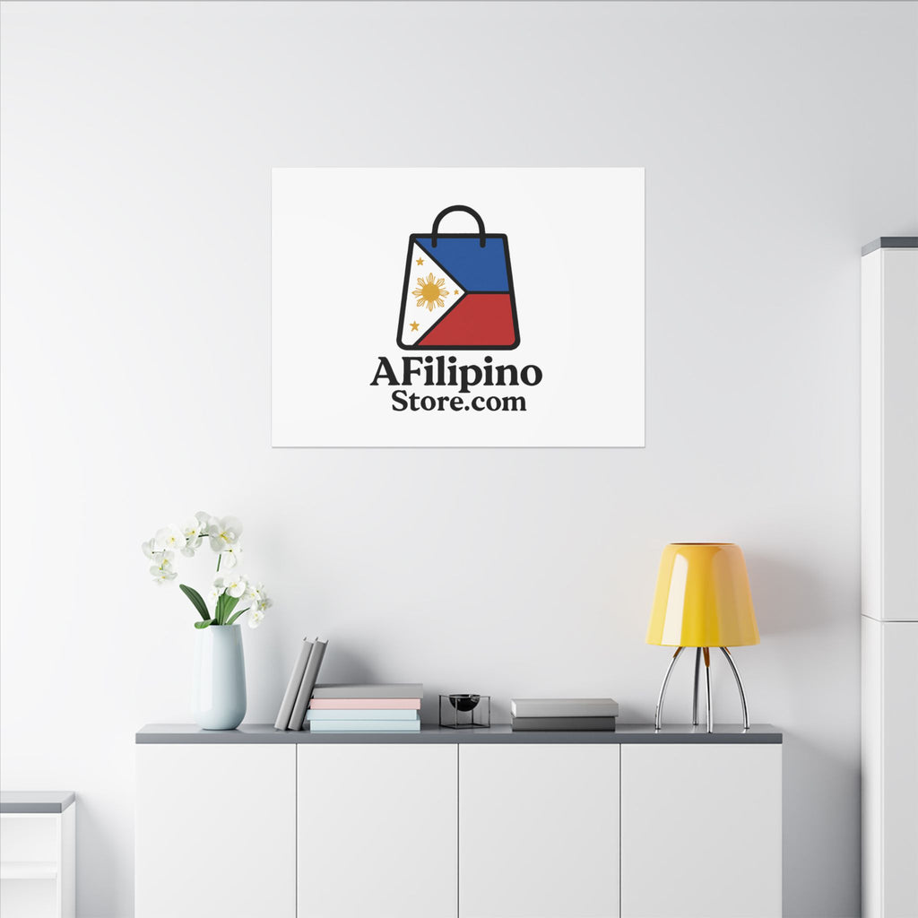 Filipino Flag Tote Logo Canvas Print — AFilipinoStore.com Matte Stretched Wall Art