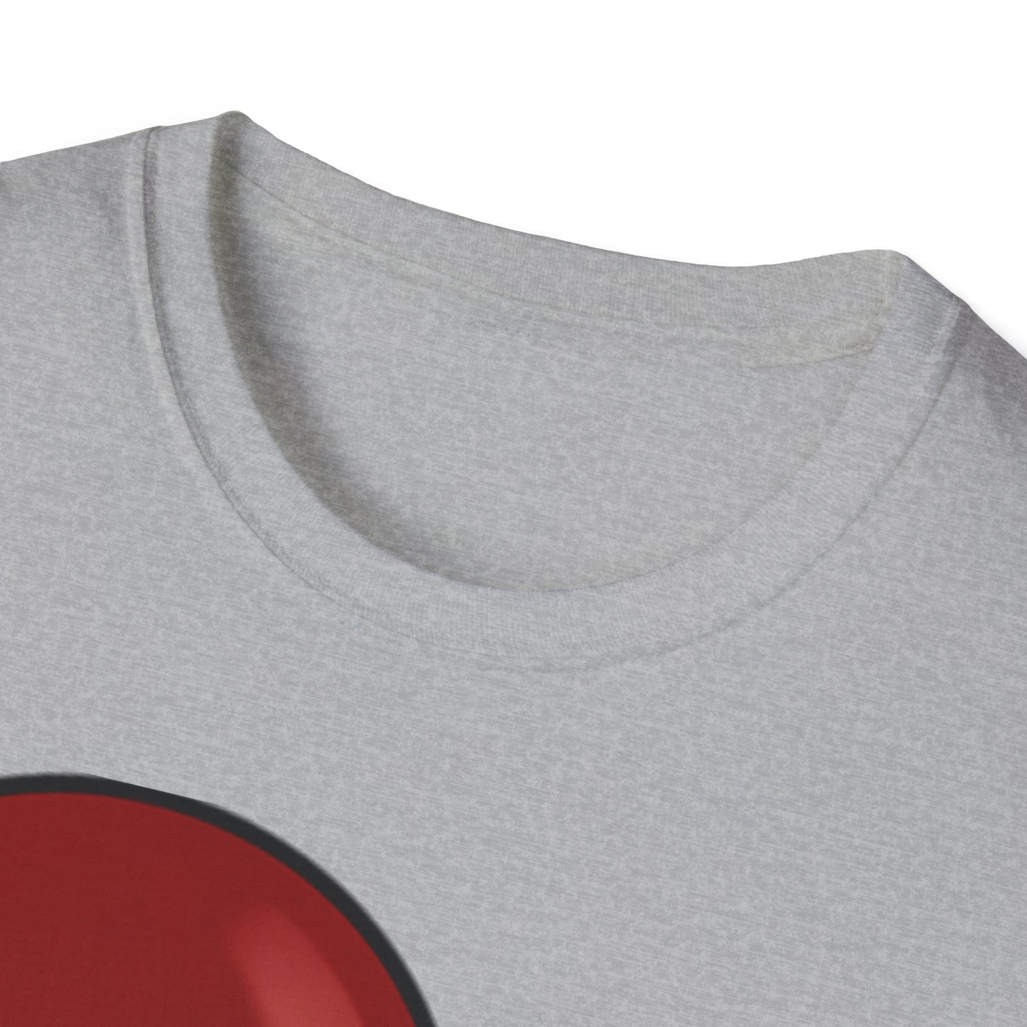 Half- Heart Half-Design T-Shirt — Minimal Red Heart Graphic Tee